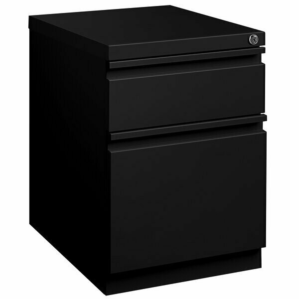 Hirsh Industries 15'' x 19 7/8'' x 21 3/4'' Black Mobile Pedestal Filing Cabinet with 2 Drawers 42019308